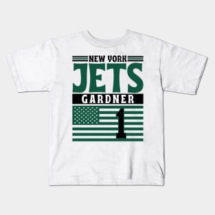 New York Jets Gardner 1 American Flag Football Kids T-Shirt